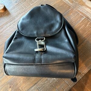 DKNYC Black Leather Women's Backpack